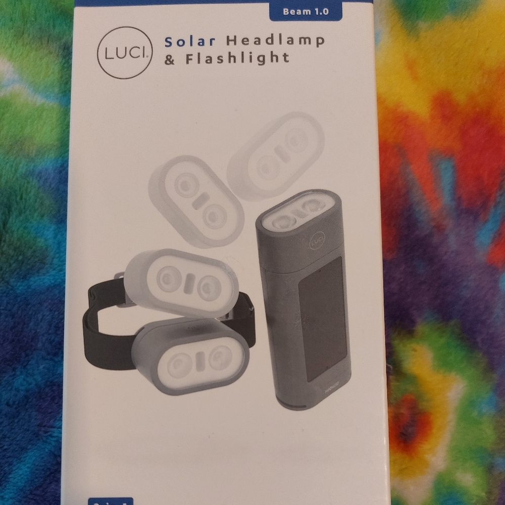 SOLAR POWERED HEADLAMP & FLASHLIGHT NEW
